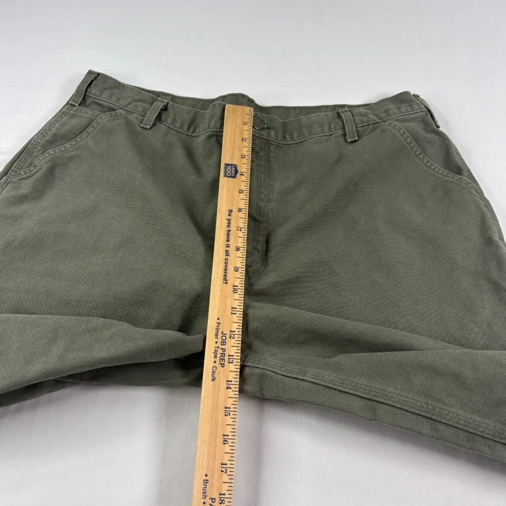 Carhartt Pants Mens‎ 42x30 (Fits 40x29) Green Carpenter Washed Duck Dungaree